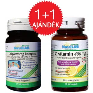Nutrilab Golgotavirág komplex kapszula + AJÁNDÉK C-vitamin kapszula - 60db+30db