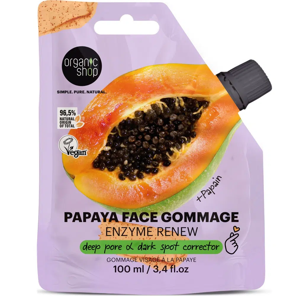 Organic Shop „Enzyme Renew” Papayás archámlasztó papainnal - 100ml Organic Shop „Enzyme Renew” Papayás archámlasztó papainnal - 100ml