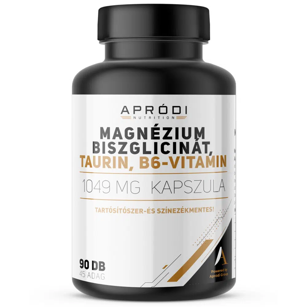 APRÓDI Magnézium Biszglicinát + Taurin + B6-vitamin kapszula - 90db APRÓDI Magnézium Biszglicinát + Taurin + B6-vitamin kapszula - 90db