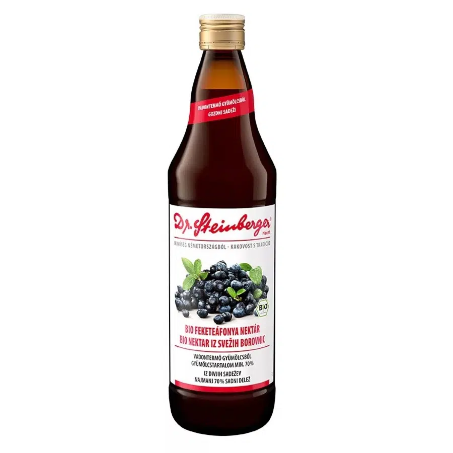 Dr. Steinberger BIO feketeáfonya nektár 750ml Dr. Steinberger BIO feketeáfonya nektár 750ml