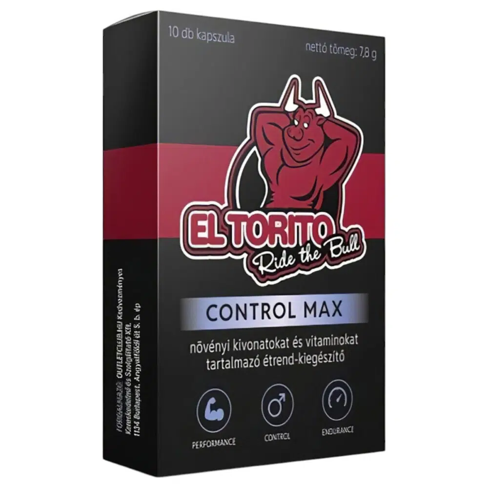 El Torito Control MAX korai magömlés elleni kapszula - 10db El Torito Control MAX korai magömlés elleni kapszula - 10db