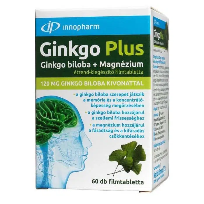 InnoPharm Ginkgo Plus 120mg filmtabletta 60db (Vitaplus) InnoPharm Ginkgo Plus 120mg filmtabletta 60db (Vitaplus)