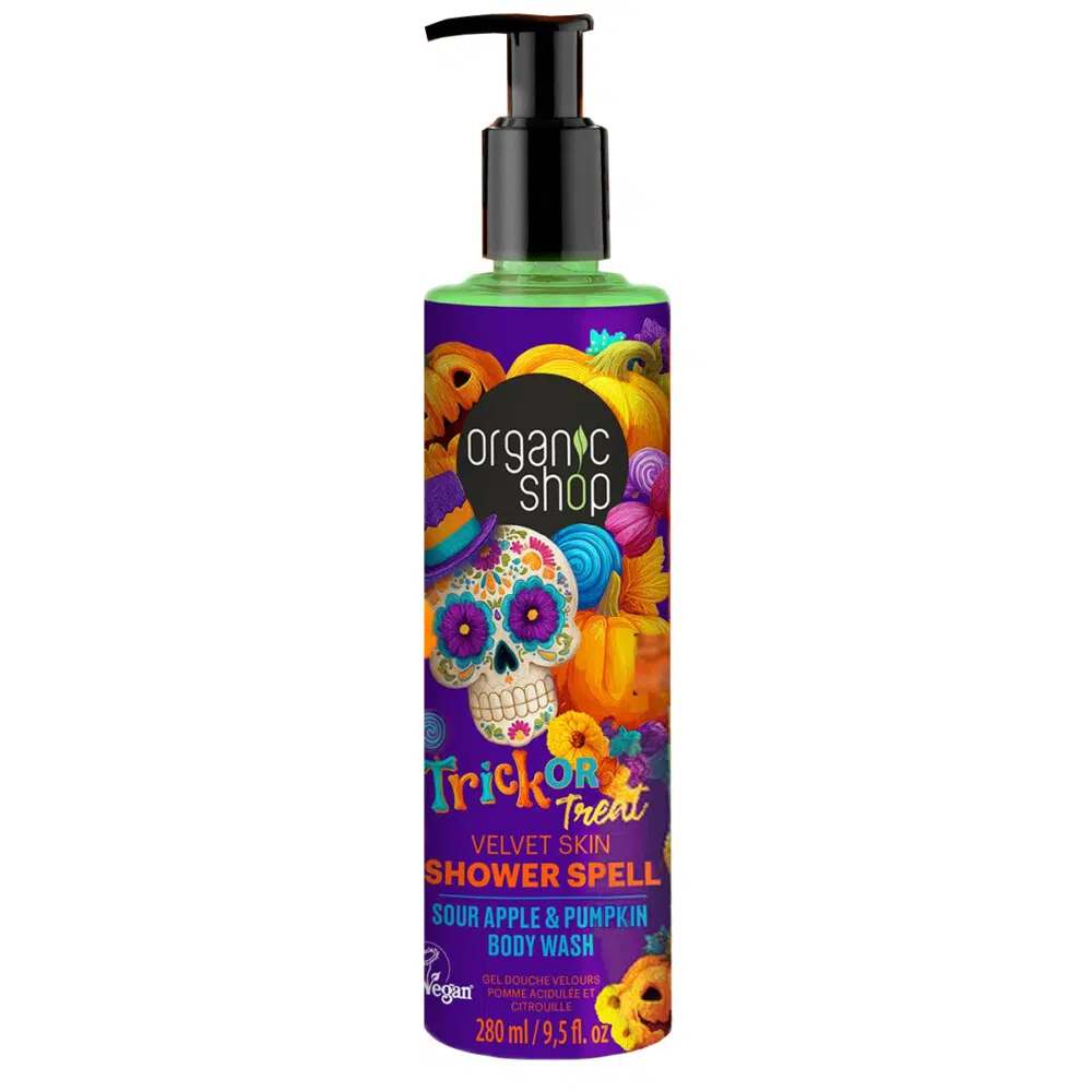 Organic Shop "Trick or treat"Tusfürdő varázslat zöldalmával és sütőtökolajjal - 280ml Organic Shop "Trick or treat"Tusfürdő varázslat zöldalmával és sütőtökolajjal - 280ml
