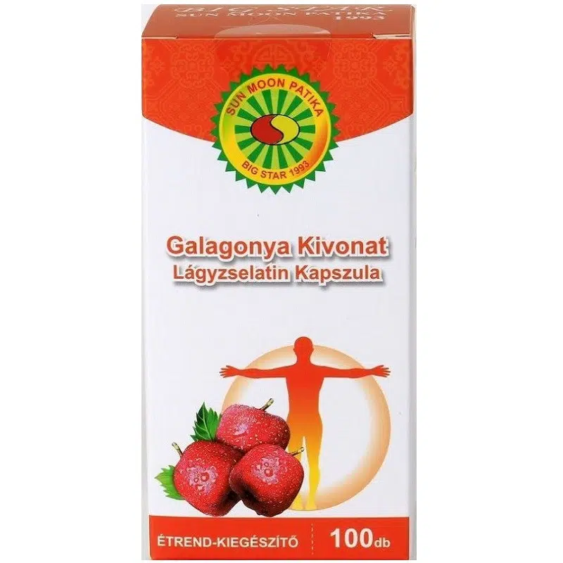 Sun moon galagonya gyümölcskiv. Kapszula 100 db Sun moon galagonya gyümölcskiv. Kapszula 100 db