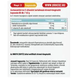 Dr. Herz Astaxanthin + E-vitamin kapszula Dr. Herz Astaxanthin + E-vitamin kapszula