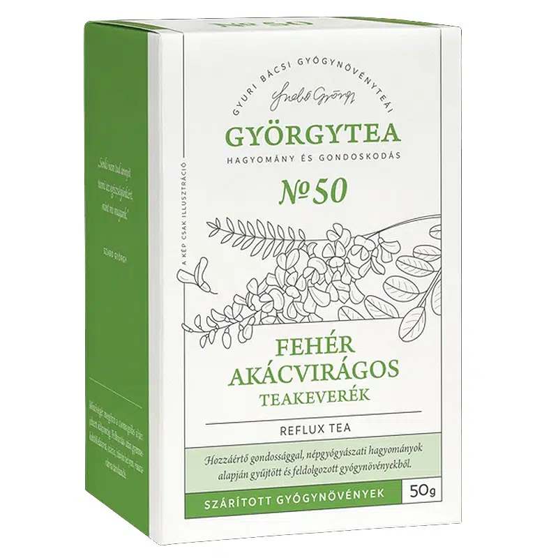 Györgytea Fehér akácvirágos teakeverék - 50g Györgytea Fehér akácvirágos teakeverék - 50g