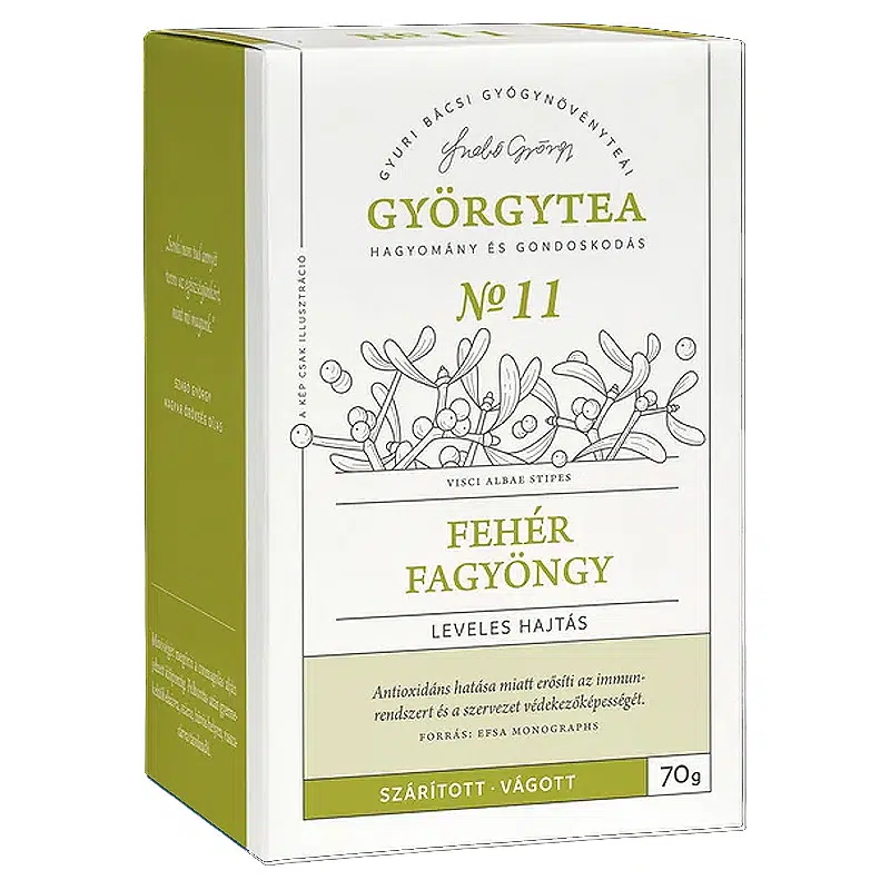 Györgytea Fehér fagyöngy leveles hajtás - 70g Györgytea Fehér fagyöngy leveles hajtás - 70g
