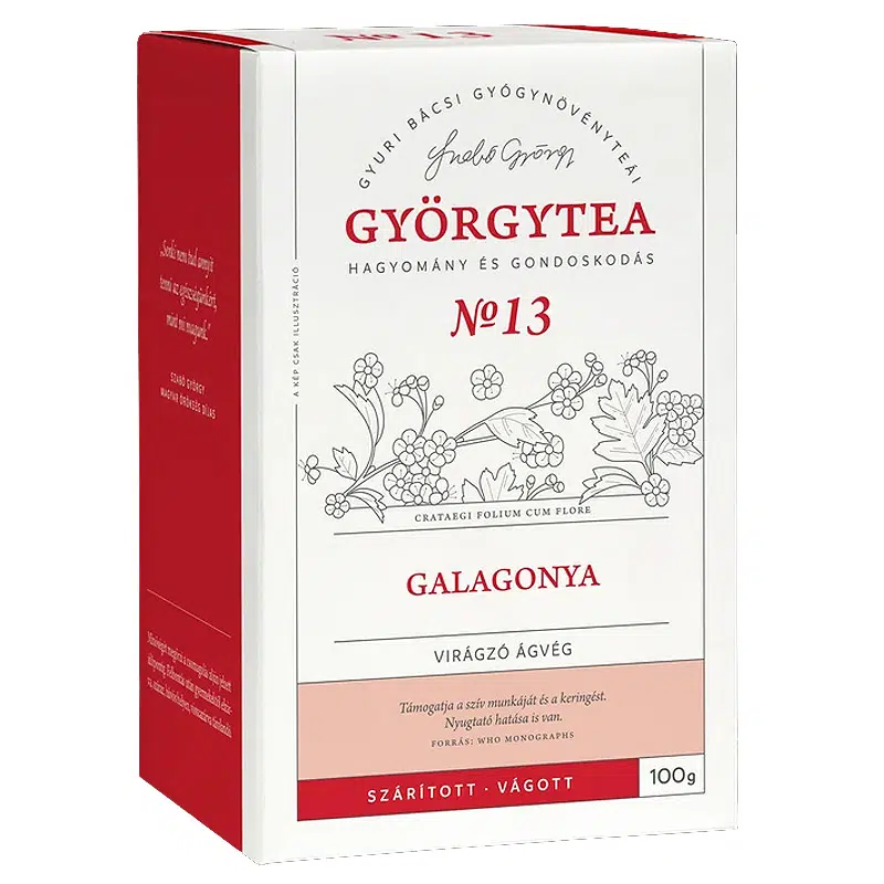Györgytea Galagonya virágzó ágvég - 100g Györgytea Galagonya virágzó ágvég - 100g