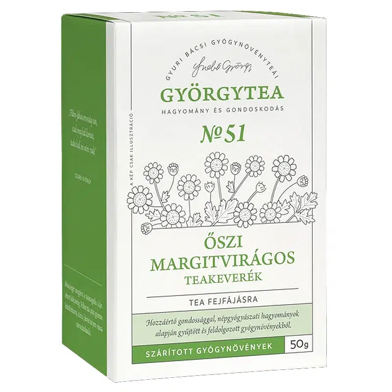 Györgytea Őszi margitvirágos teakeverék - 50g Györgytea Őszi margitvirágos teakeverék - 50g