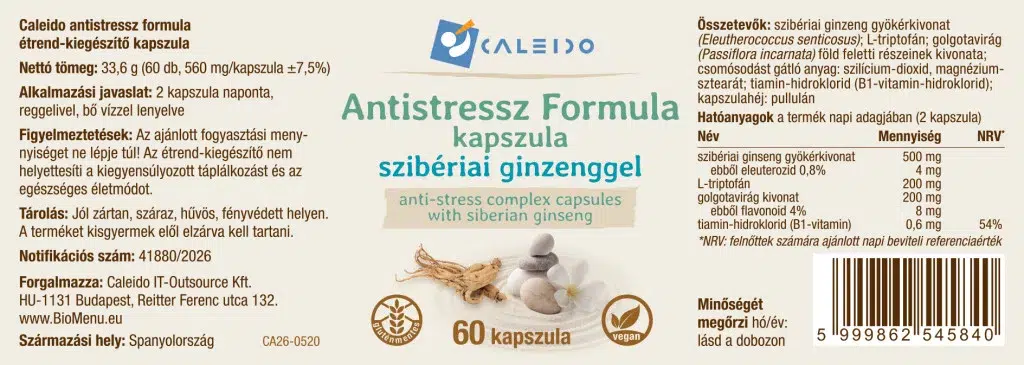 Caleido Antistressz Formula kapszula - 60db - Image 2 Caleido Antistressz Formula kapszula - 60db - Image 2