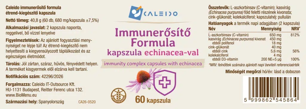 Caleido Immunerősítő Formula kapszula - 60db - Image 2 Caleido Immunerősítő Formula kapszula - 60db - Image 2