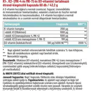 Dr. Herz K-Komplex + D3-vitamin kapszula - 60db - Image 2 Dr. Herz K-Komplex + D3-vitamin kapszula - 60db - Image 2
