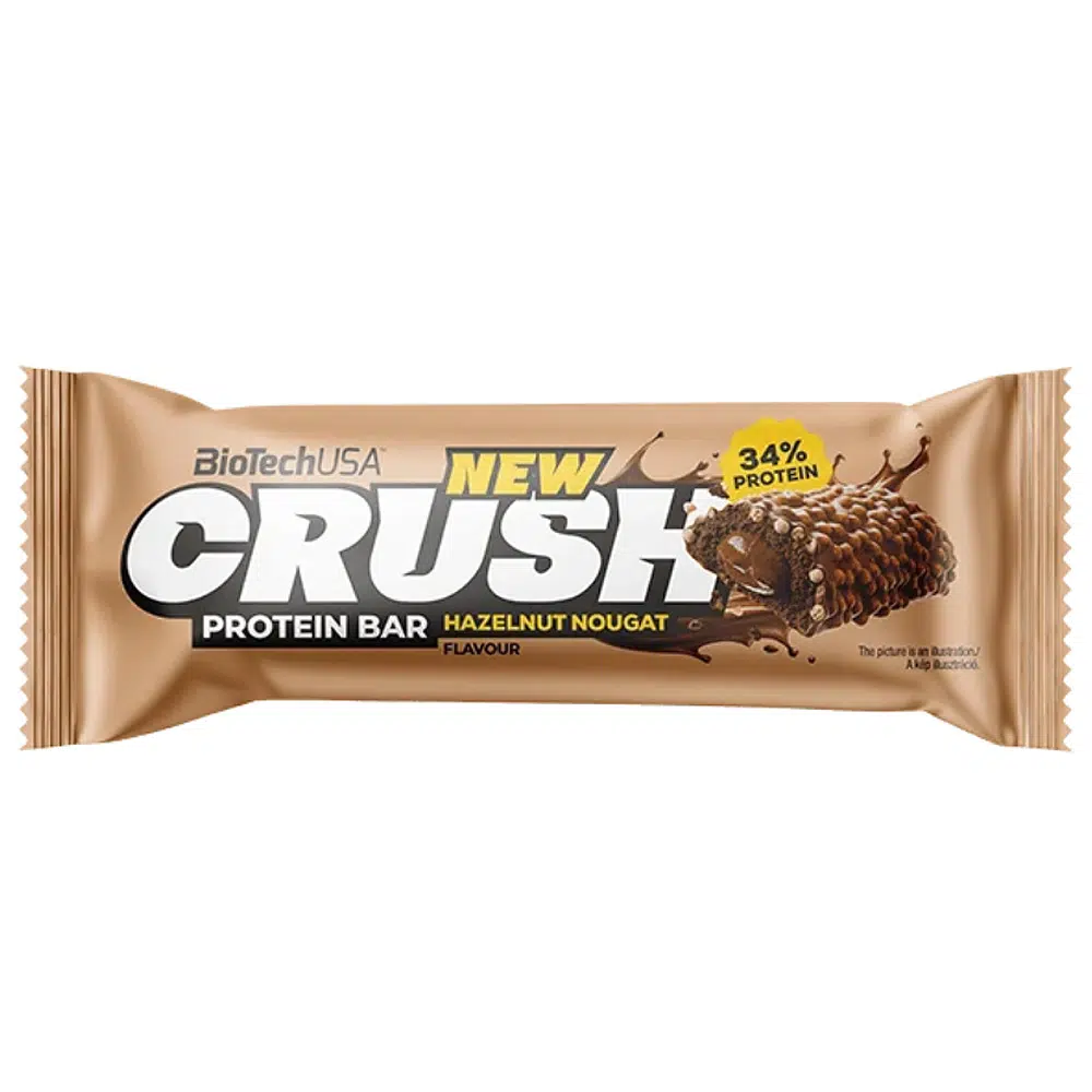 BioTech USA Crush Protein Bar mogyoró nugát - 45g BioTech USA Crush Protein Bar mogyoró nugát - 45g