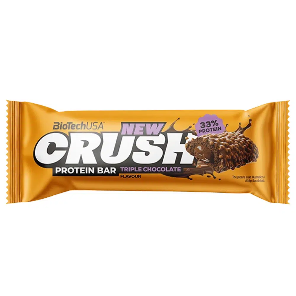BioTech USA Crush Protein Bar tripla csokoládé - 45g BioTech USA Crush Protein Bar tripla csokoládé - 45g