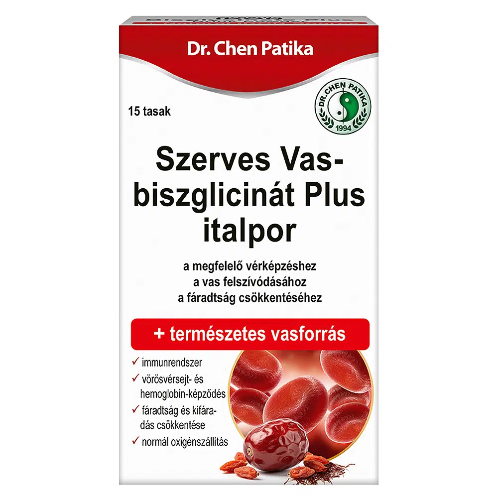 Dr. Chen Szerves Vas-biszglicinát Plus italpor - 15 tasak Dr. Chen Szerves Vas-biszglicinát Plus italpor - 15 tasak