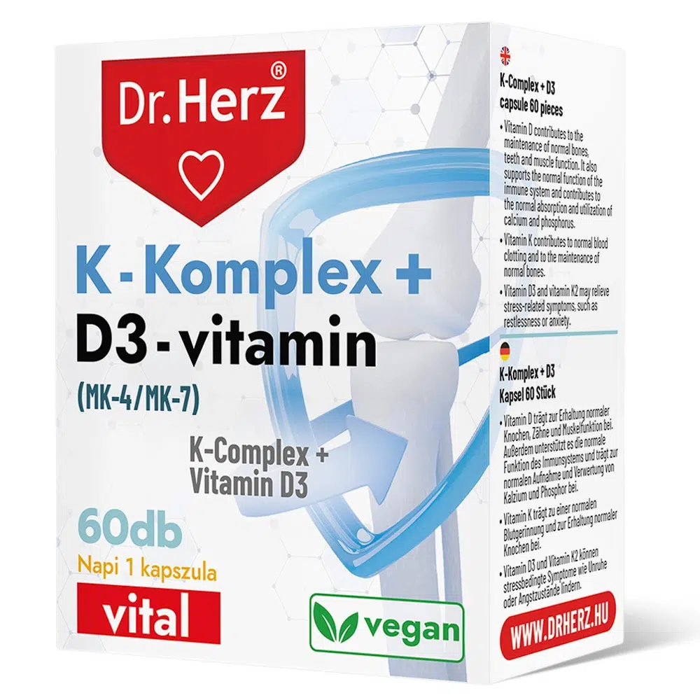 Dr. Herz K-Komplex + D3-vitamin kapszula - 60db Dr. Herz K-Komplex + D3-vitamin kapszula - 60db
