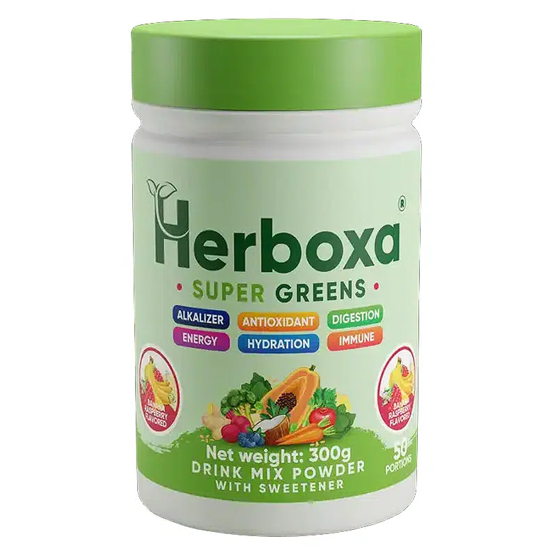 Herboxa Super Green Banán Málna - 300g Herboxa Super Green Banán Málna - 300g