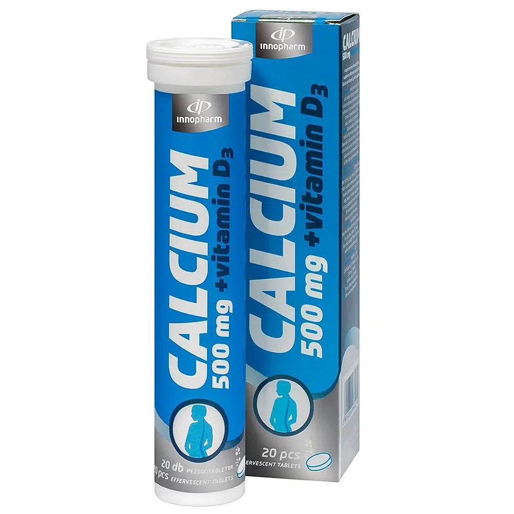 InnoPharm Kalcium 500mg + D3 pezsgőtabletta - 20db InnoPharm Kalcium 500mg + D3 pezsgőtabletta - 20db